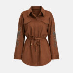 Πουκάμισο με suede δερμάτινη όψη LYNNE FW26-27