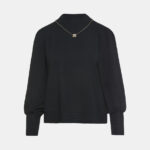 Knitted blouse with medium collar and necklace LYNNE FW26-27