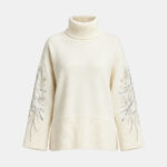 Sweater with applique embroidery on the sleeves LYNNE FW26-27