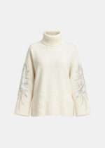 Sweater with applique embroidery on the sleeves LYNNE FW26-27