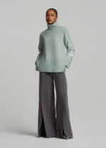 Sweater with applique embroidery on the sleeves LYNNE FW26-27 - Image 6