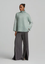Sweater with applique embroidery on the sleeves LYNNE FW26-27 - Image 5