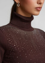 Knitted turtleneck blouse with hot fix LYNNE FW26-27 - Image 3