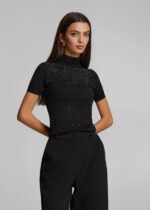 Knitted turtleneck blouse with hot fix LYNNE FW26-27 - Image 5