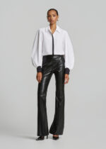 Flared trousers with a leather croco look LYNNE FW26-27 - Image 5