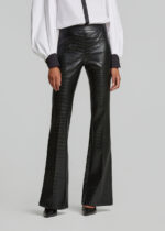 Flared trousers with a leather croco look LYNNE FW26-27 - Image 4