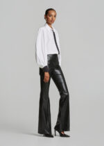 Flared trousers with a leather croco look LYNNE FW26-27 - Image 3