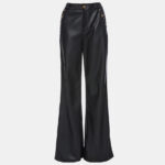 Bell-bottom pants in leather look LYNNE FW26-27