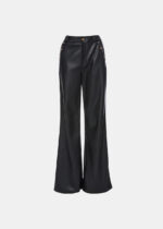 Bell-bottom pants in leather look LYNNE FW26-27