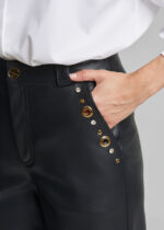 Bell-bottom pants in leather look LYNNE FW26-27 - Image 3