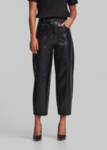 Ψηλόμεσο barell παντελόνι σε δερμάτινη όψη LYNNE FW26-27 - Image 4