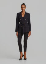 Σταυρωτό κρεπ σακάκι με ζώνη LYNNE FW26-27 - Image 3