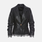 Σακάκι με δερμάτινη όψη και δαντέλα LYNNE FW26-27