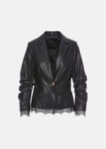 Σακάκι με δερμάτινη όψη και δαντέλα LYNNE FW26-27