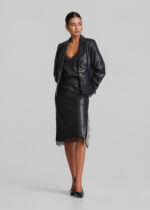 Σακάκι με δερμάτινη όψη και δαντέλα LYNNE FW26-27 - Image 3