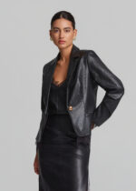 Σακάκι με δερμάτινη όψη και δαντέλα LYNNE FW26-27 - Image 2