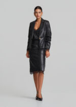 Σακάκι με δερμάτινη όψη και δαντέλα LYNNE FW26-27 - Image 6
