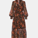 Εμπριμέ μίντι φόρεμα από μουσελίνα LYNNE FW26-27
