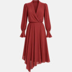Μίντι κρουαζέ φόρεμα με βολάν LYNNE FW26-27