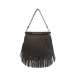 Τσάντα ώμου Dallas με καφέ κρόσσια LE PANDORINE FW26-27