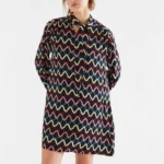 Short dress with Skein print COMPANIA FANTASTICA FW26-27