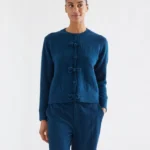 Navy blue cardigan with toggles COMPANIA FANTASTICA FW26-27