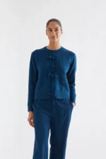 Navy blue cardigan with toggles COMPANIA FANTASTICA FW26-27