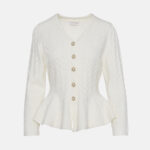 Knitted peplum cardigan with pearls LYNNE FW26-27