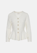 Πλεκτή peplum ζακέτα με πέρλες LYNNE FW26-27