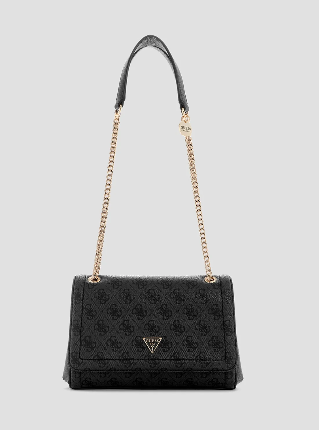 1 Black logo noelle convertible crossbody flap bag GUESS FW26-27 - Image 1