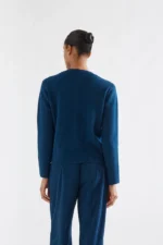 Navy blue cardigan with toggles COMPANIA FANTASTICA FW26-27 - Image 6