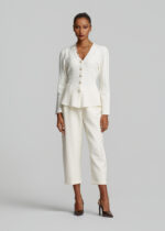 Πλεκτή peplum ζακέτα με πέρλες LYNNE FW26-27 - Image 5