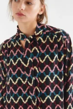 Short dress with Skein print COMPANIA FANTASTICA FW26-27 - Image 5