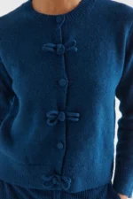 Navy blue cardigan with toggles COMPANIA FANTASTICA FW26-27 - Image 5