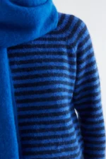 Πλεκτό πουλόβερ σε ριγέ σκούρο μπλε COMPANIA FANTASTICA FW26-27 - Image 5