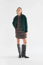 Short dress with Skein print COMPANIA FANTASTICA FW26-27 - Image 4