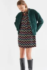 Short dress with Skein print COMPANIA FANTASTICA FW26-27 - Image 3