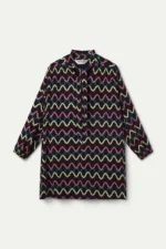 Short dress with Skein print COMPANIA FANTASTICA FW26-27 - Image 2